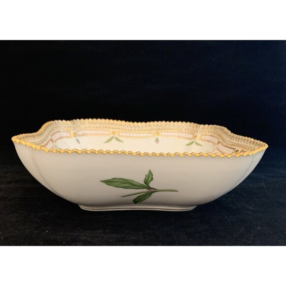 Royal Copenhagen Flora Danica Serving Bowl Dentaria Bulbifera 20/3510 Gilt Edge - Picture 7 of 15